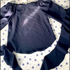 Off the shoulder JOA top with flutter sleeves
